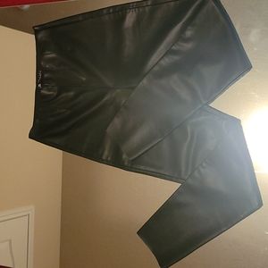 Black High Waisted Faux Leather Leggings